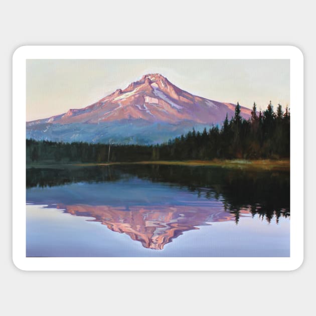 Mt.Hood Trillium Sunrise Sticker by Abstrotica